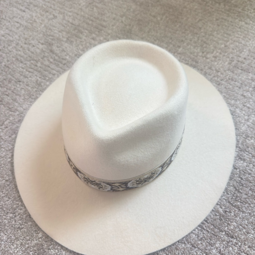 Lack Of Color Ivory Fedora with Decorative Band